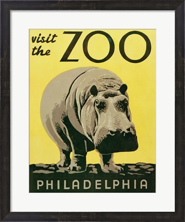 Framed Visit the Zoo - Philadelphia Print