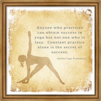 Framed Constant Practice is the Secret of Success Print
