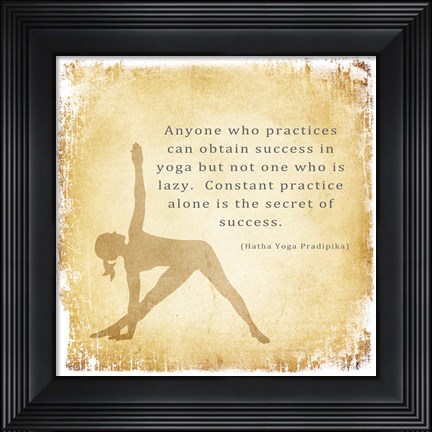 Framed Constant Practice is the Secret of Success Print