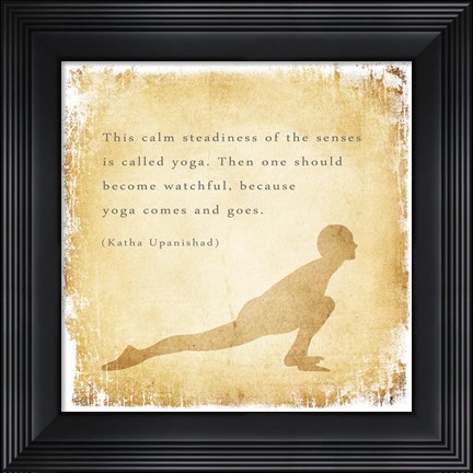 Framed Calm Steadiness of the Senses Print