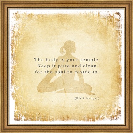 Framed Body is Your Temple Print