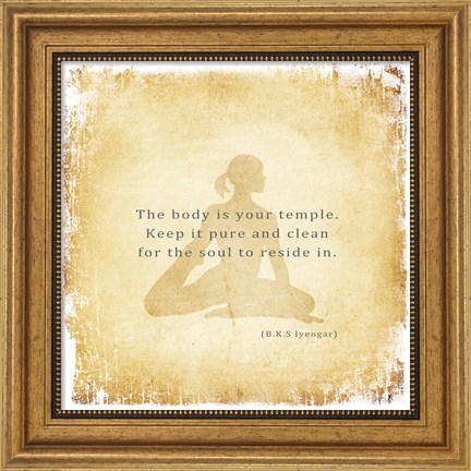 Framed Body is Your Temple Print