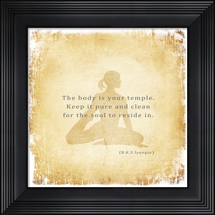 Framed Body is Your Temple Print