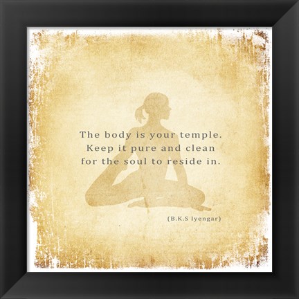 Framed Body is Your Temple Print