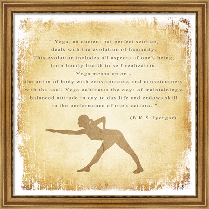 Framed Yoga is a Perfect Science Print