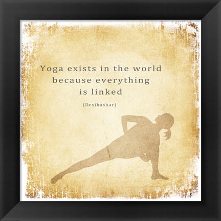 Framed Yoga Exists Print