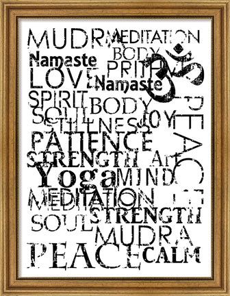 Framed Yoga Words Print