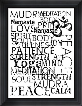 Framed Yoga Words Print