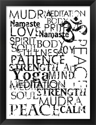 Framed Yoga Words Print