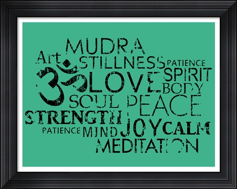 Framed Yoga Words Print