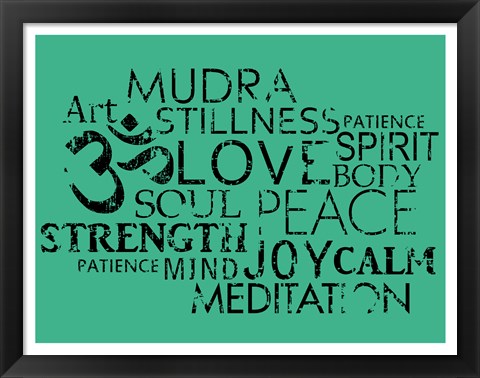 Framed Yoga Words Print