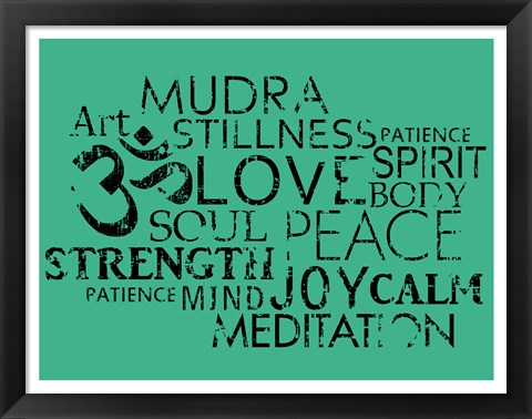 Framed Yoga Words Print