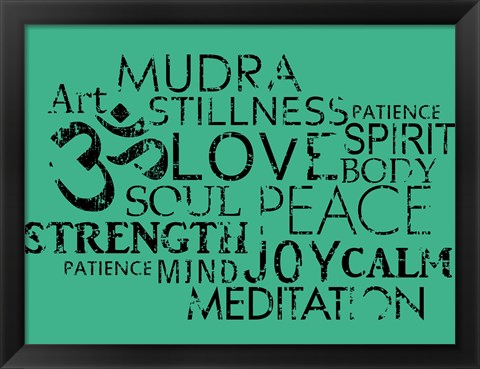 Framed Yoga Words Print