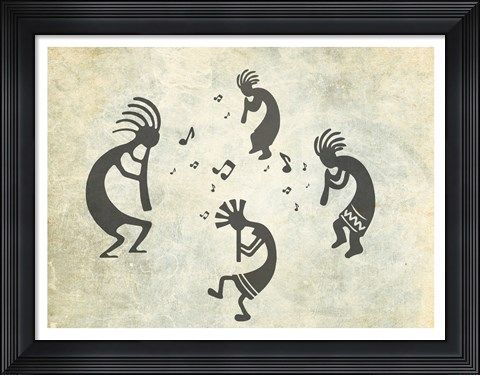 Framed Kokopelli Jam Session Print