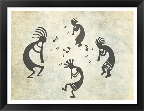 Framed Kokopelli Jam Session Print