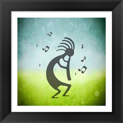 Framed Kokopelli Music III Print