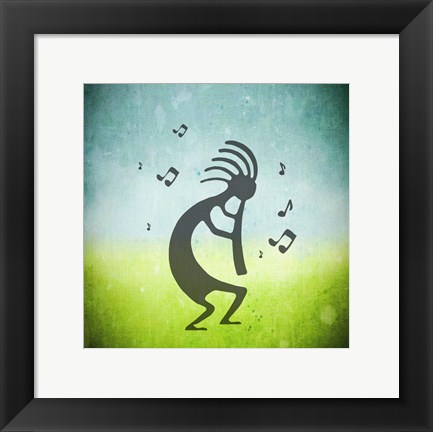 Framed Kokopelli Music III Print