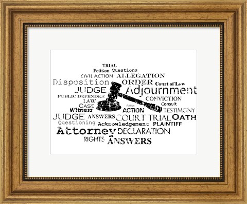 Framed Law Words Print