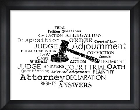 Framed Law Words Print