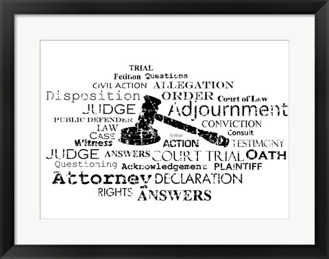 Framed Law Words Print