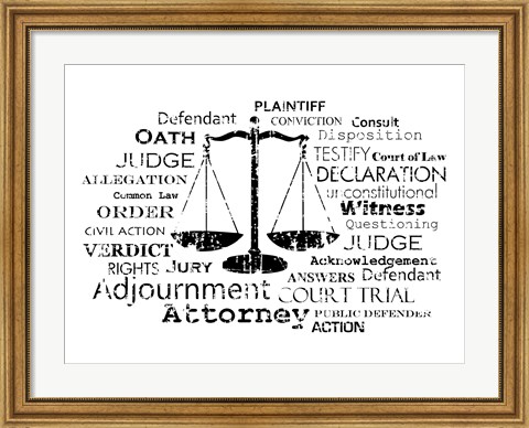 Framed Legal Words Print
