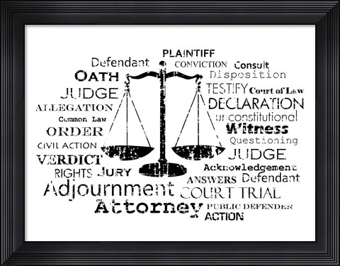 Framed Legal Words Print