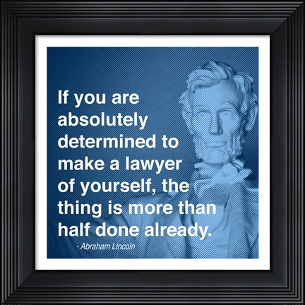 Framed Lincoln Lawyer Quote Print