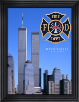 Framed 9/11 Never Forget Print