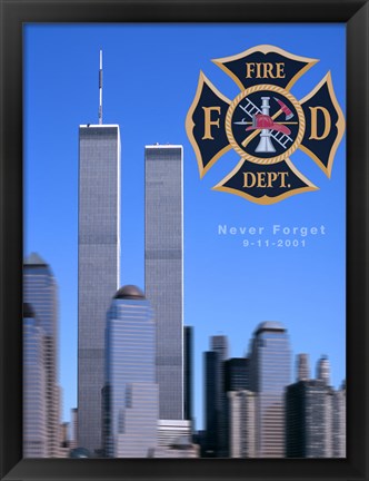 Framed 9/11 Never Forget Print