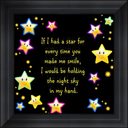 Framed If I had a Star Print