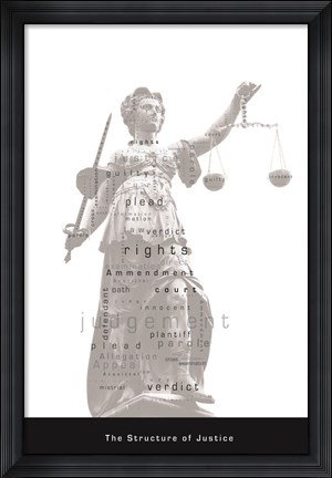 Framed Structure of Justice Print