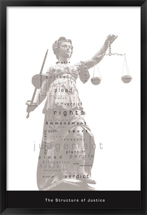 Framed Structure of Justice Print