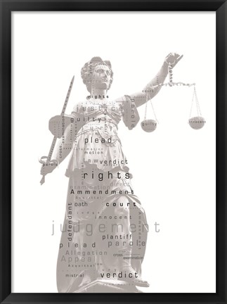 Framed Structure of Justice Print