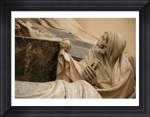 Framed Death with Hourglass, Monument to Marshall Maurice of Saxony, Saint Thomas&#39; Church, Strasbourg Print