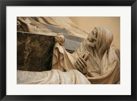 Framed Death with Hourglass, Monument to Marshall Maurice of Saxony, Saint Thomas&#39; Church, Strasbourg Print