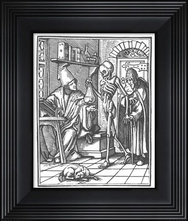 Framed Holbein Dance of Death II Print