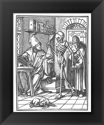 Framed Holbein Dance of Death II Print