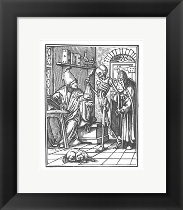 Framed Holbein Dance of Death II Print