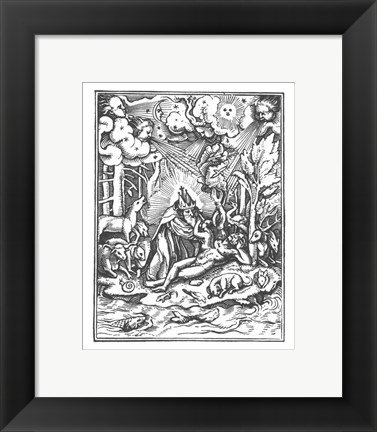 Framed Holbein Dance of  Death I Print