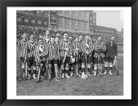 Framed 1909 Lacrosse Team Print