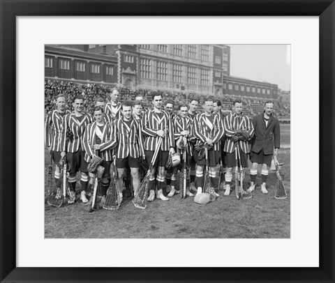 Framed 1909 Lacrosse Team Print