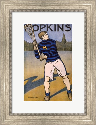 Framed Hopkins Lacrosse Print