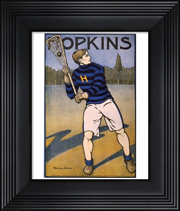 Framed Hopkins Lacrosse Print