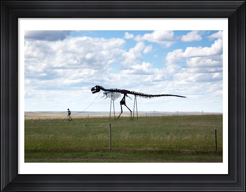 Framed Dinosaur Sculpture Print