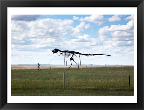 Framed Dinosaur Sculpture Print
