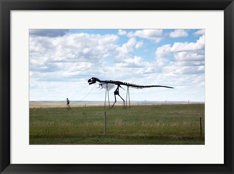 Framed Dinosaur Sculpture Print