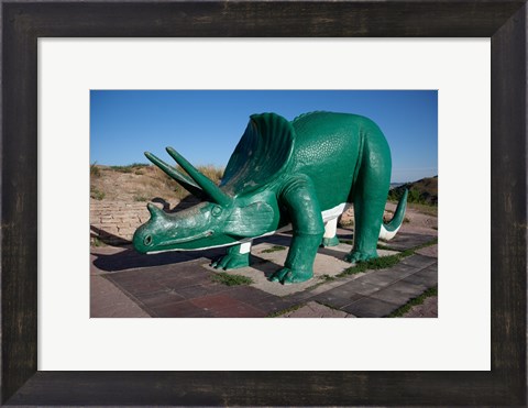 Framed Triceratops Sculpture Print