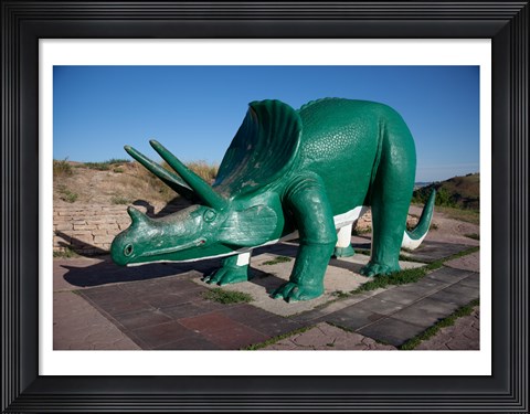 Framed Triceratops Sculpture Print