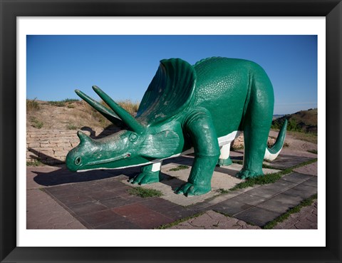 Framed Triceratops Sculpture Print