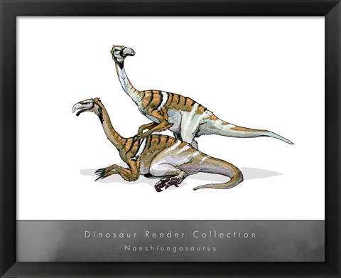 Framed Nanshiungosaurus Print